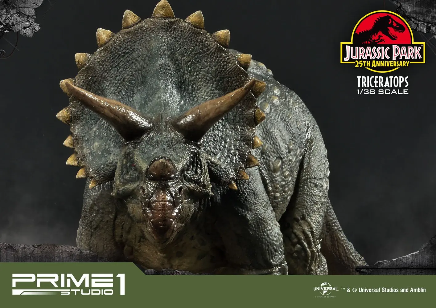 Jurassic Park Prime Collectibles 1/38 Triceratops PVC szobor figura 11 cm termékfotó