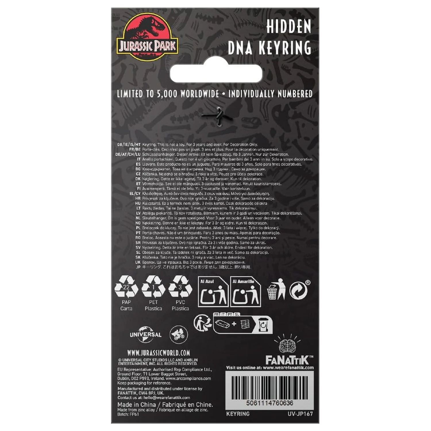 Jurassic Park Sliding Barbasol Can kulcstartó  termékfotó