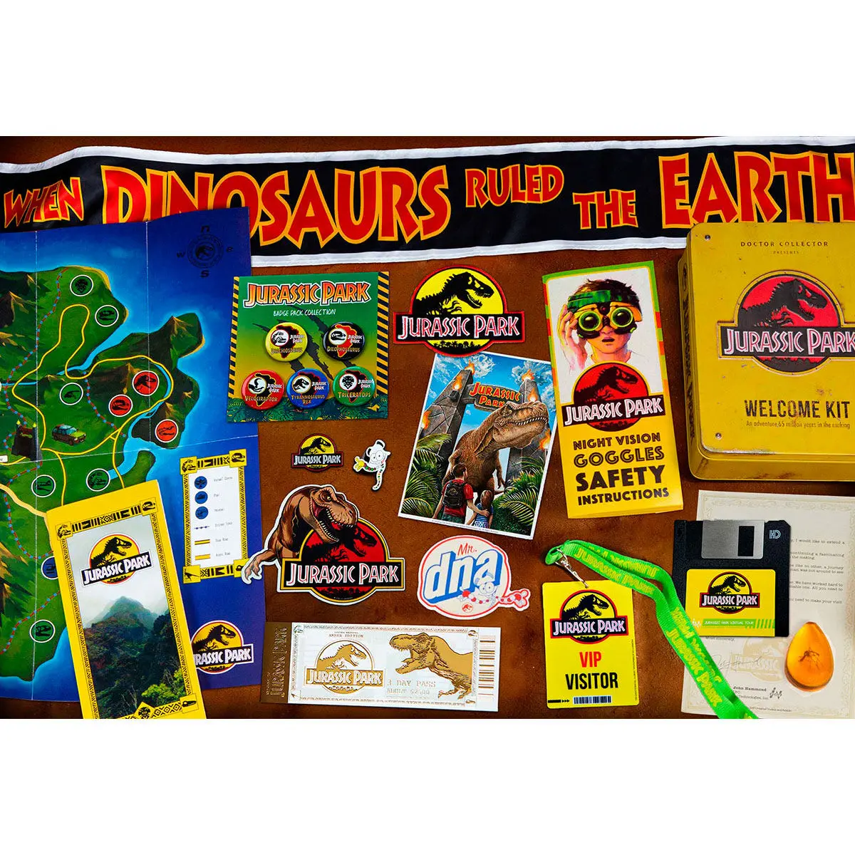 Jurassic Park Welcome Kit Amber fém doboz replika termékfotó
