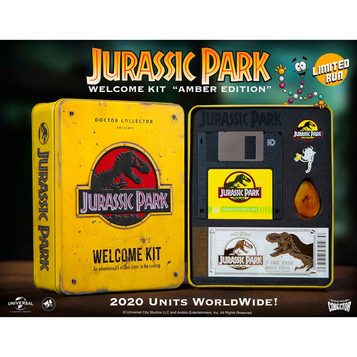 Jurassic Park Welcome Kit Amber fém doboz replika termékfotó