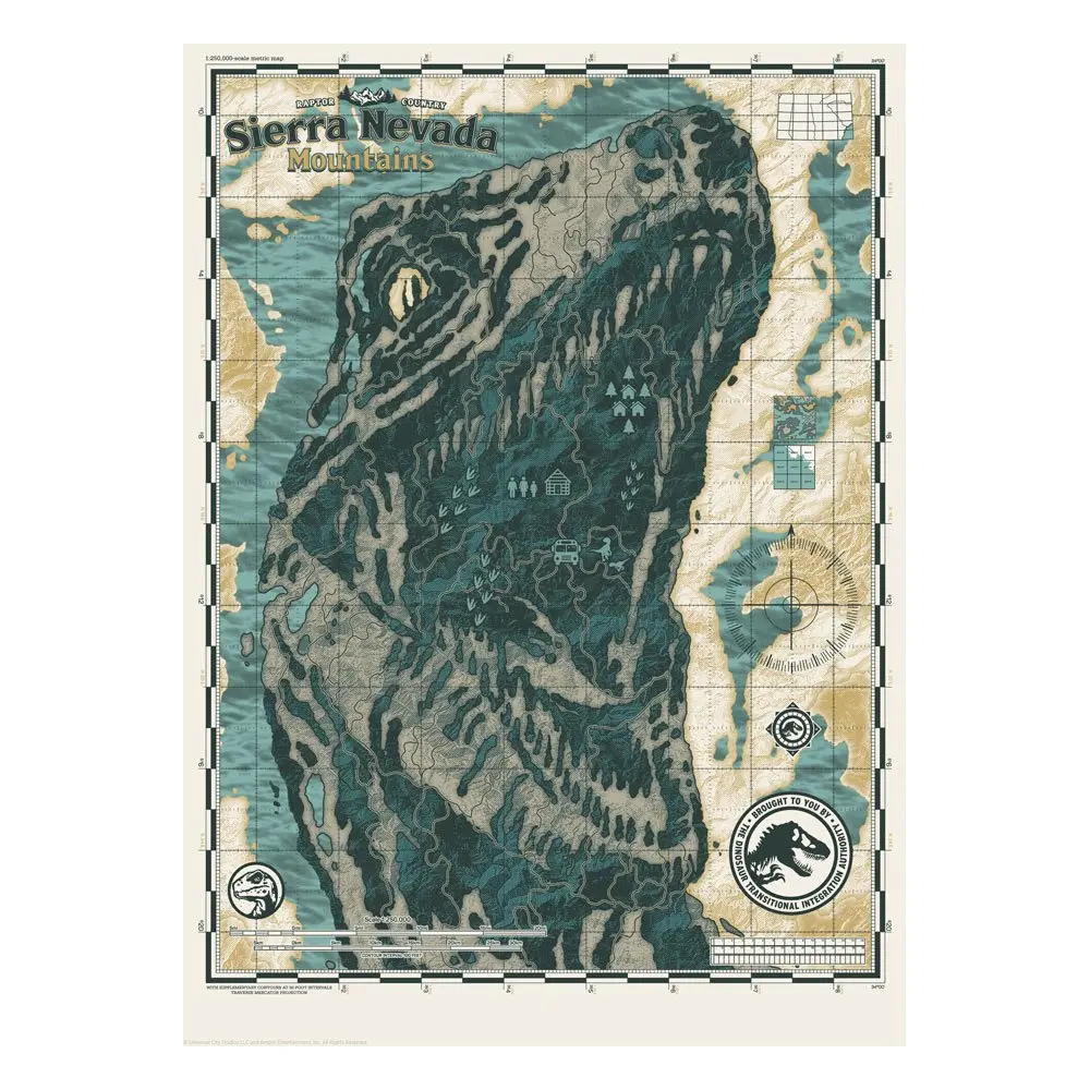 Jurassic World Art Print Sierra Nevada Mountains Limitált kiadás 42 x 30 cm termékfotó