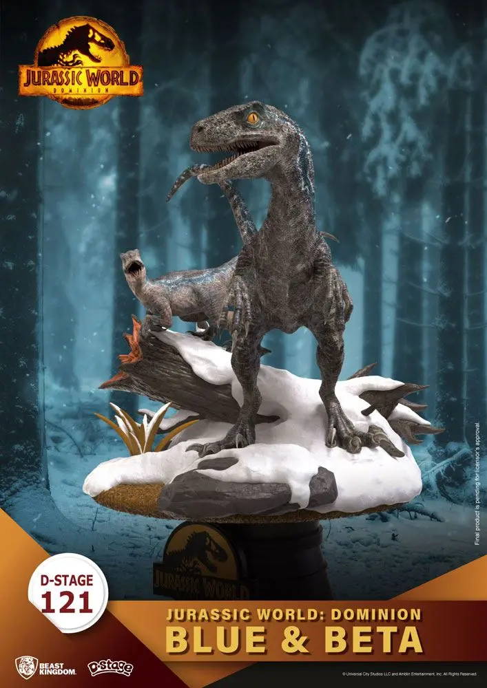 Jurassic World: Dominion D-Stage PVC Diorama Blue &amp; Beta 13 cm termékfotó