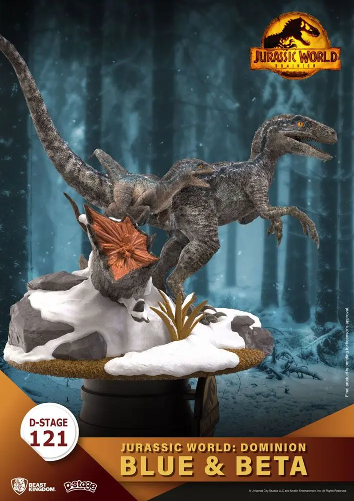 Jurassic World: Dominion D-Stage PVC Diorama Blue &amp; Beta 13 cm termékfotó