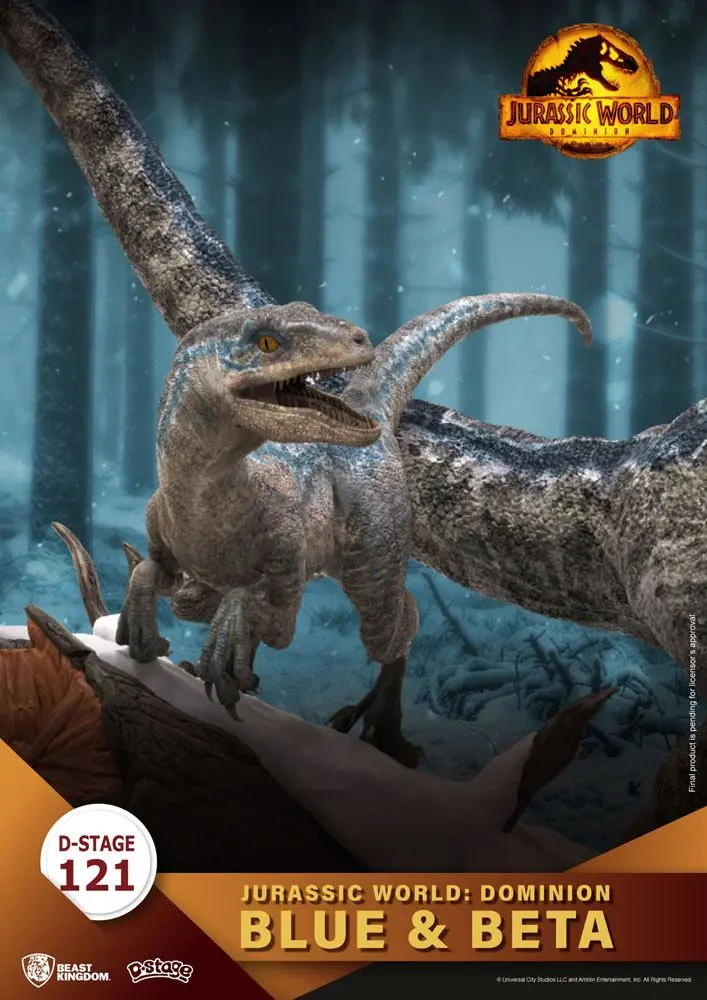 Jurassic World: Dominion D-Stage PVC Diorama Blue &amp; Beta 13 cm termékfotó