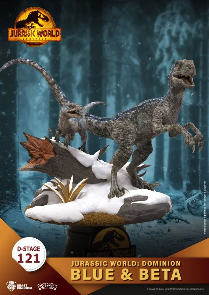 Jurassic World: Dominion D-Stage PVC Diorama Blue &amp; Beta 13 cm termékfotó