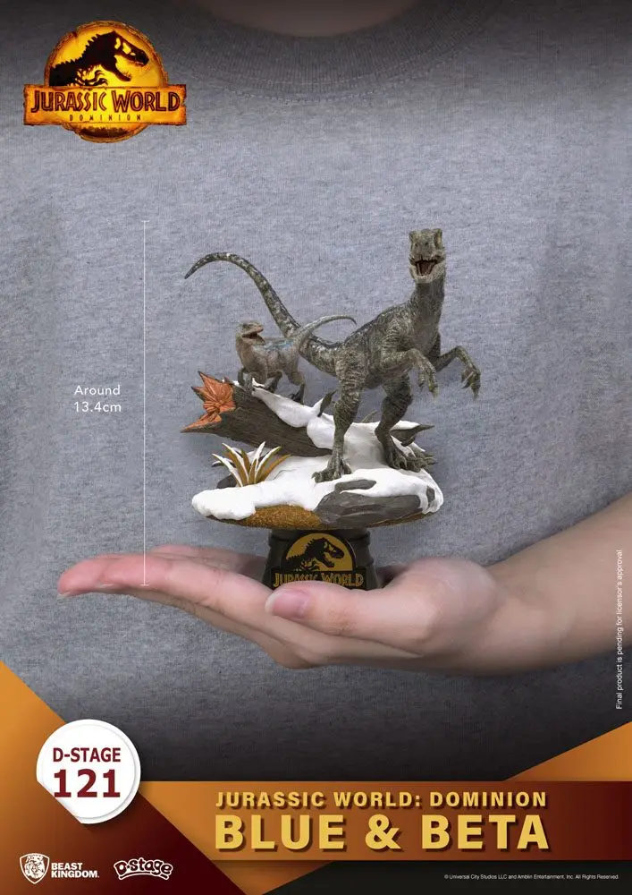 Jurassic World: Dominion D-Stage PVC Diorama Blue &amp; Beta 13 cm termékfotó