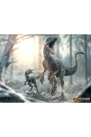 Jurassic World Dominion Deluxe Art Scale 1/10 Blue and Beta szobor figura 20 cm termékfotó