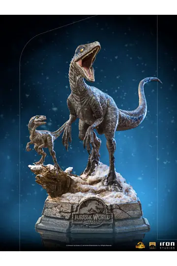 Jurassic World Dominion Deluxe Art Scale 1/10 Blue and Beta szobor figura 20 cm termékfotó