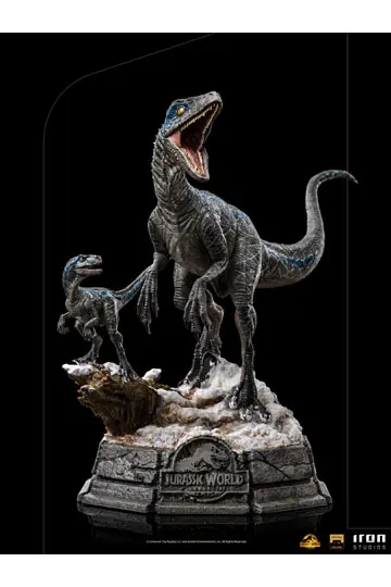 Jurassic World Dominion Deluxe Art Scale 1/10 Blue and Beta szobor figura 20 cm termékfotó