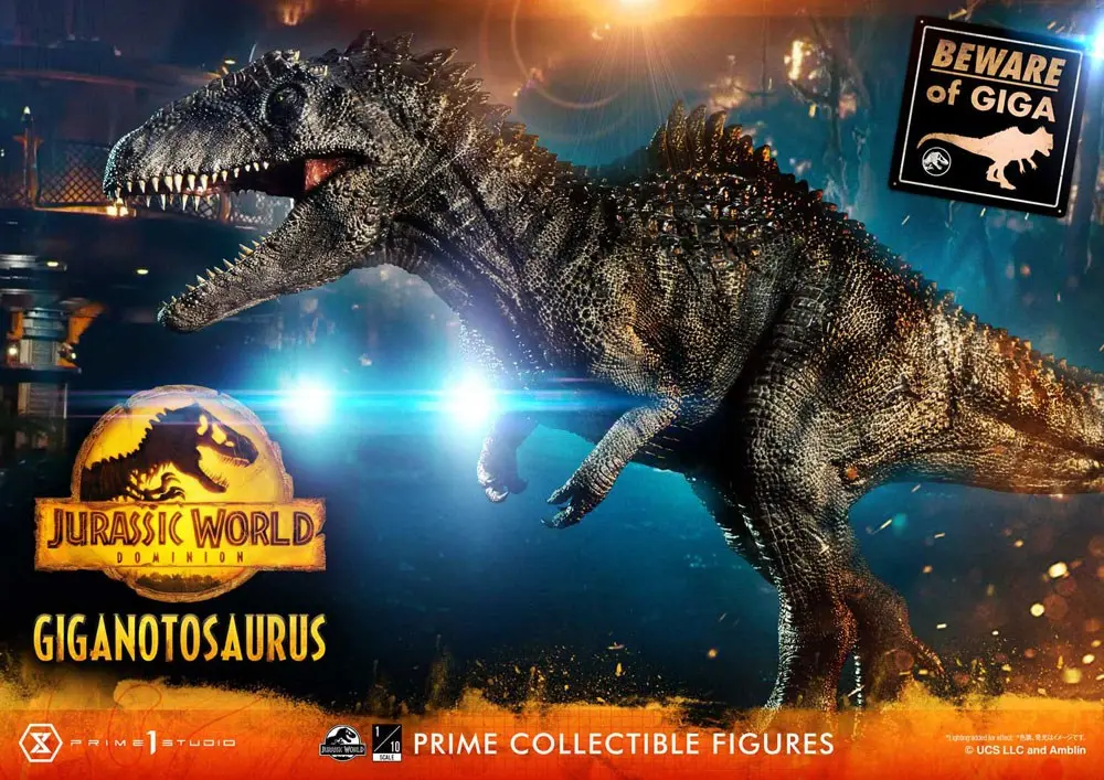 Jurassic World Dominion Prime Collectibles 1/38 Giganotosaurus Toy Version szobor figura 22 cm termékfotó