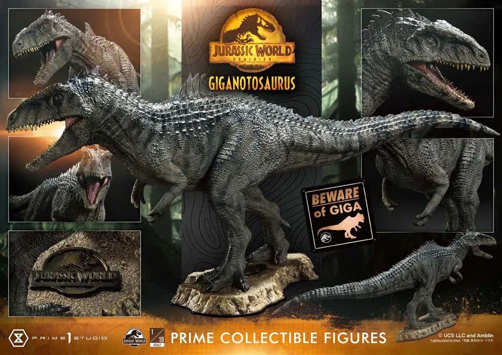 Jurassic World Dominion Prime Collectibles 1/38 Giganotosaurus Toy Version szobor figura 22 cm termékfotó