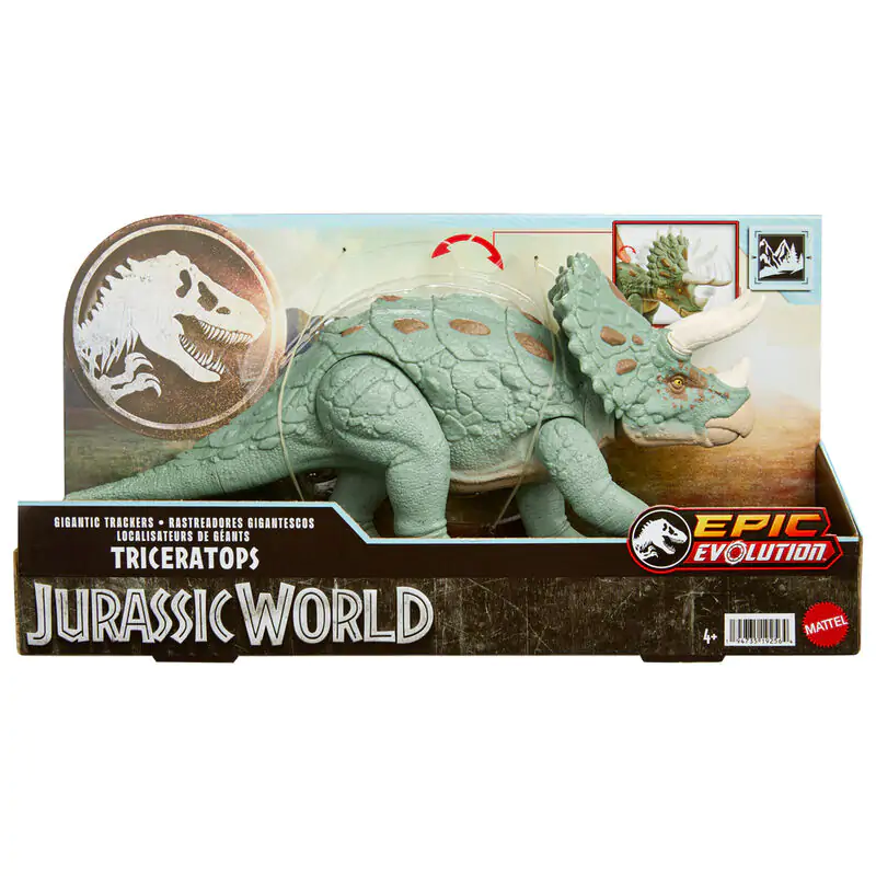 Jurassic World Epic Evolution Gigantic Trackers Triceratops figura 17cm termékfotó