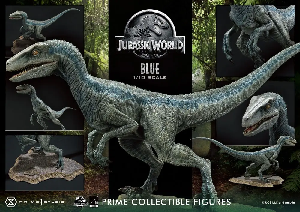 Jurassic World: Fallen Kingdom Prime Collectibles 1/10 Blue (Open Mouth Version) szobor figura 17 cm termékfotó