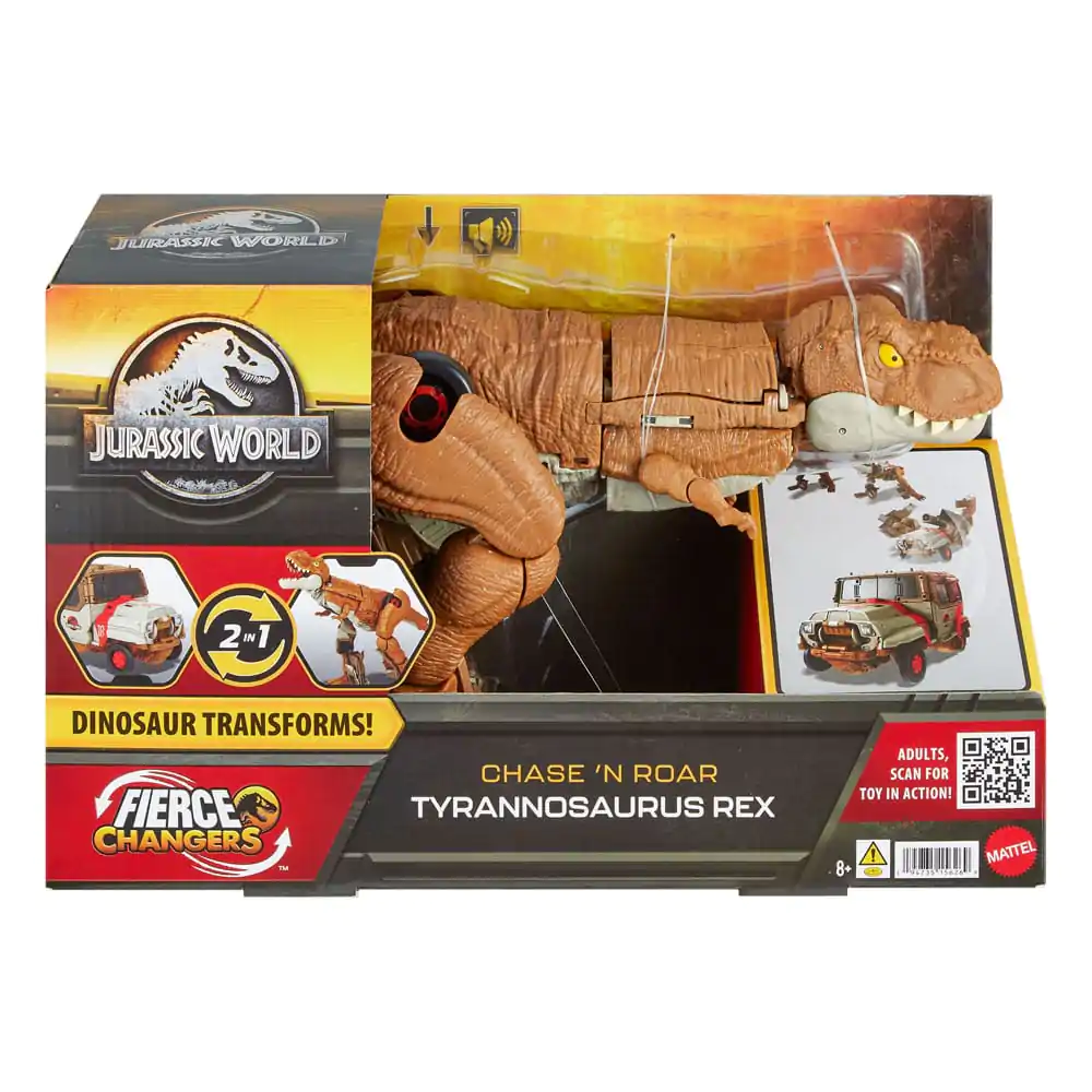 Jurassic World Fierce Changers Chase 'N Roar Tyrannosaurus Rex akciófigura 21 cm termékfotó