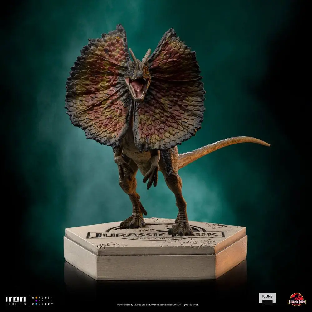 Jurassic World Icons Dilophosaurus szobor figura 9 cm termékfotó