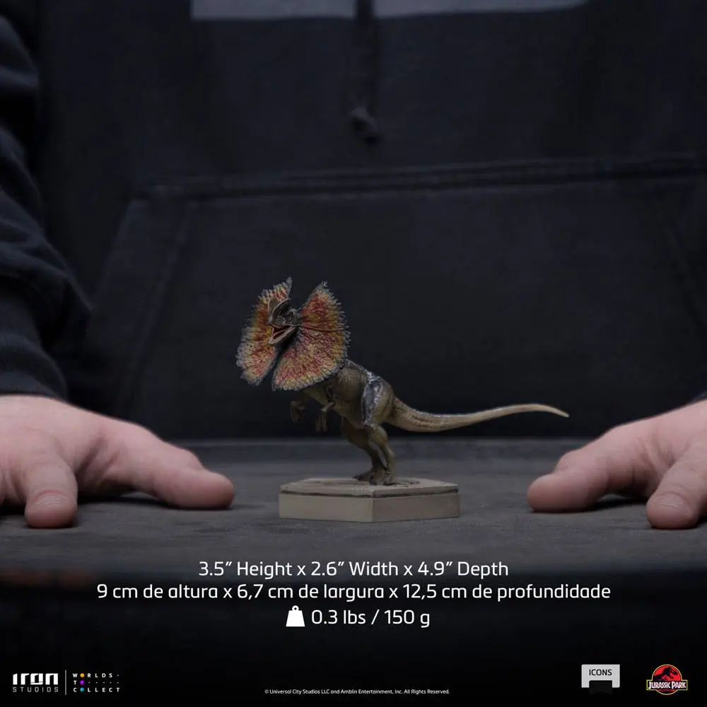 Jurassic World Icons Dilophosaurus szobor figura 9 cm termékfotó