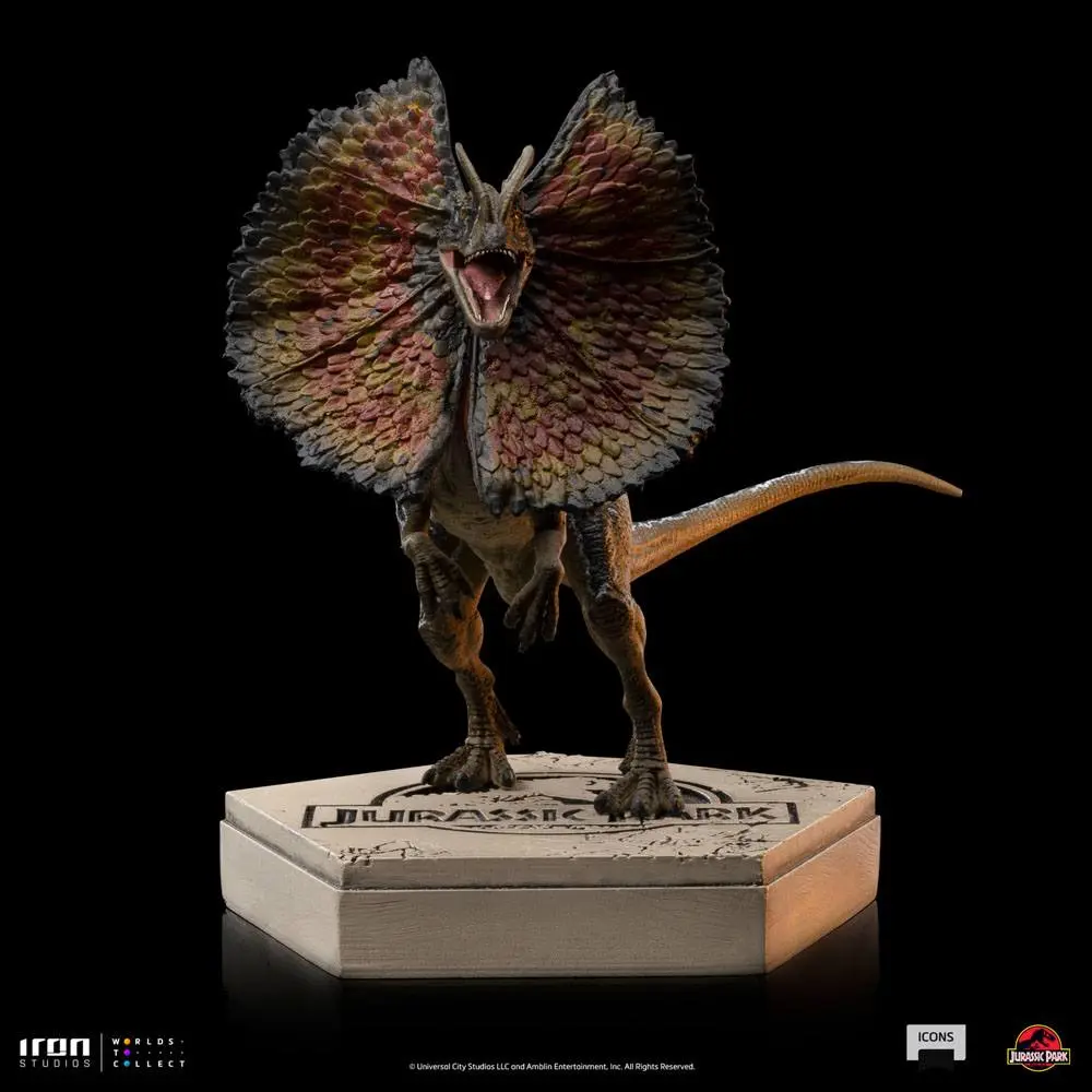 Jurassic World Icons Dilophosaurus szobor figura 9 cm termékfotó
