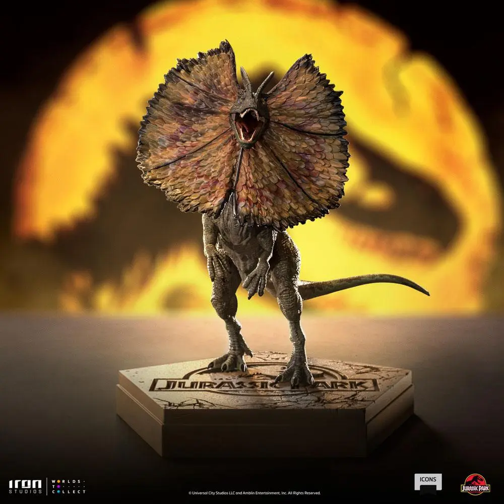 Jurassic World Icons Dilophosaurus szobor figura 9 cm termékfotó