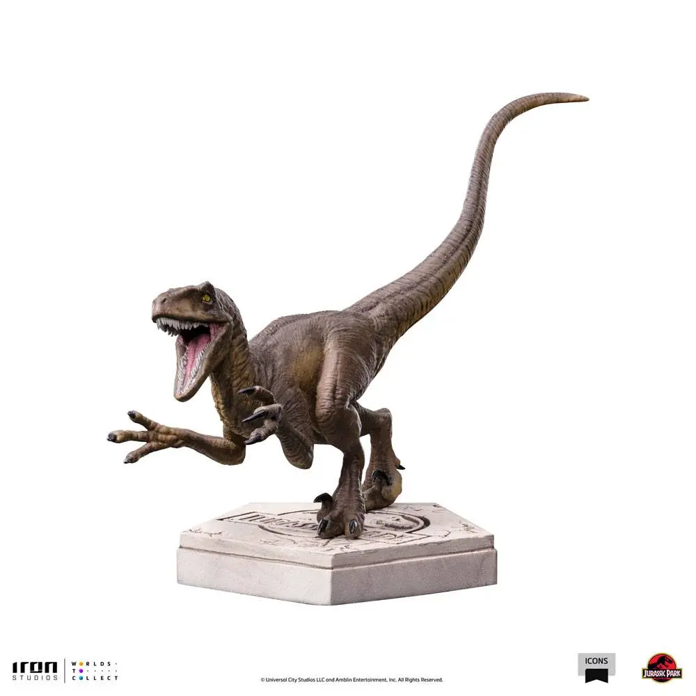 Jurassic World Icons Velociraptor A szobor figura 9 cm termékfotó