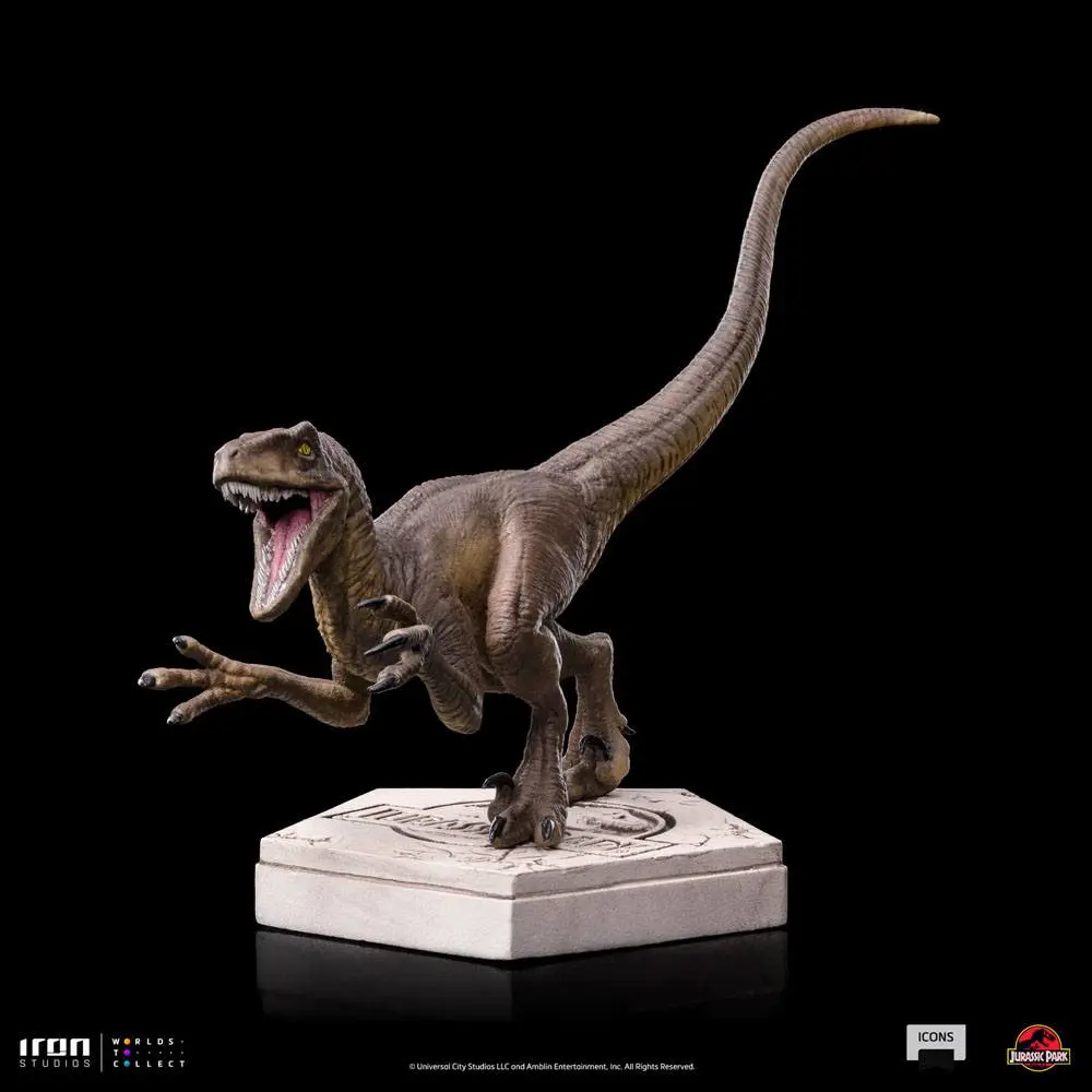 Jurassic World Icons Velociraptor A szobor figura 9 cm termékfotó