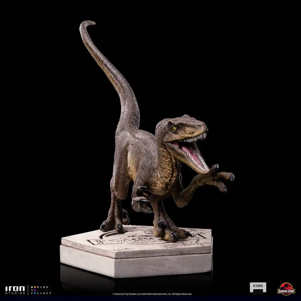 Jurassic World Icons Velociraptor A szobor figura 9 cm termékfotó