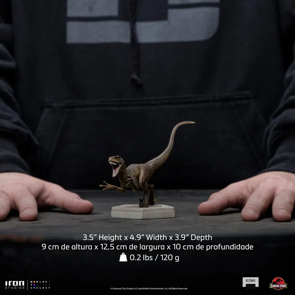 Jurassic World Icons Velociraptor A szobor figura 9 cm termékfotó
