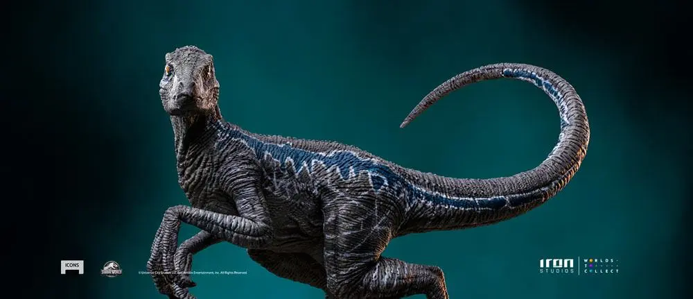 Jurassic World Icons Velociraptor B Blue szobor figura 7 cm termékfotó