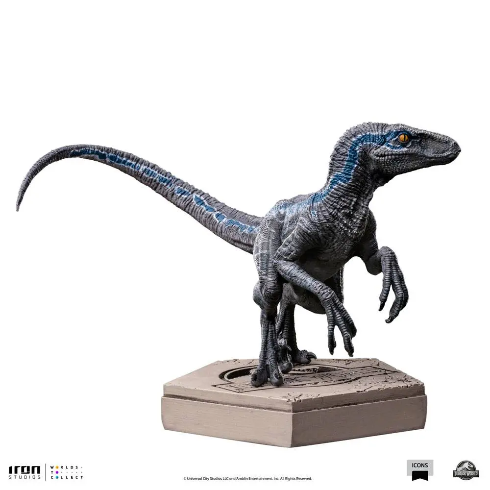 Jurassic World Icons Velociraptor B Blue szobor figura 7 cm termékfotó