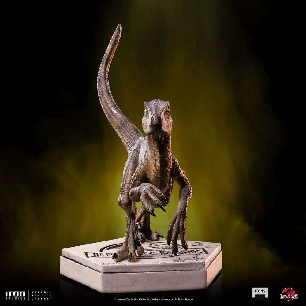 Jurassic World Icons Velociraptor B szobor figura 9 cm termékfotó