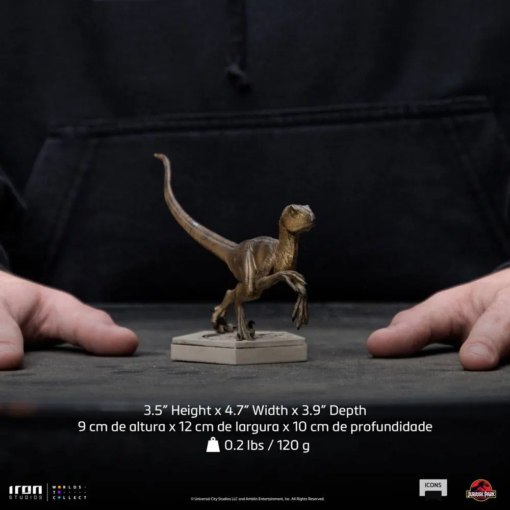 Jurassic World Icons Velociraptor B szobor figura 9 cm termékfotó
