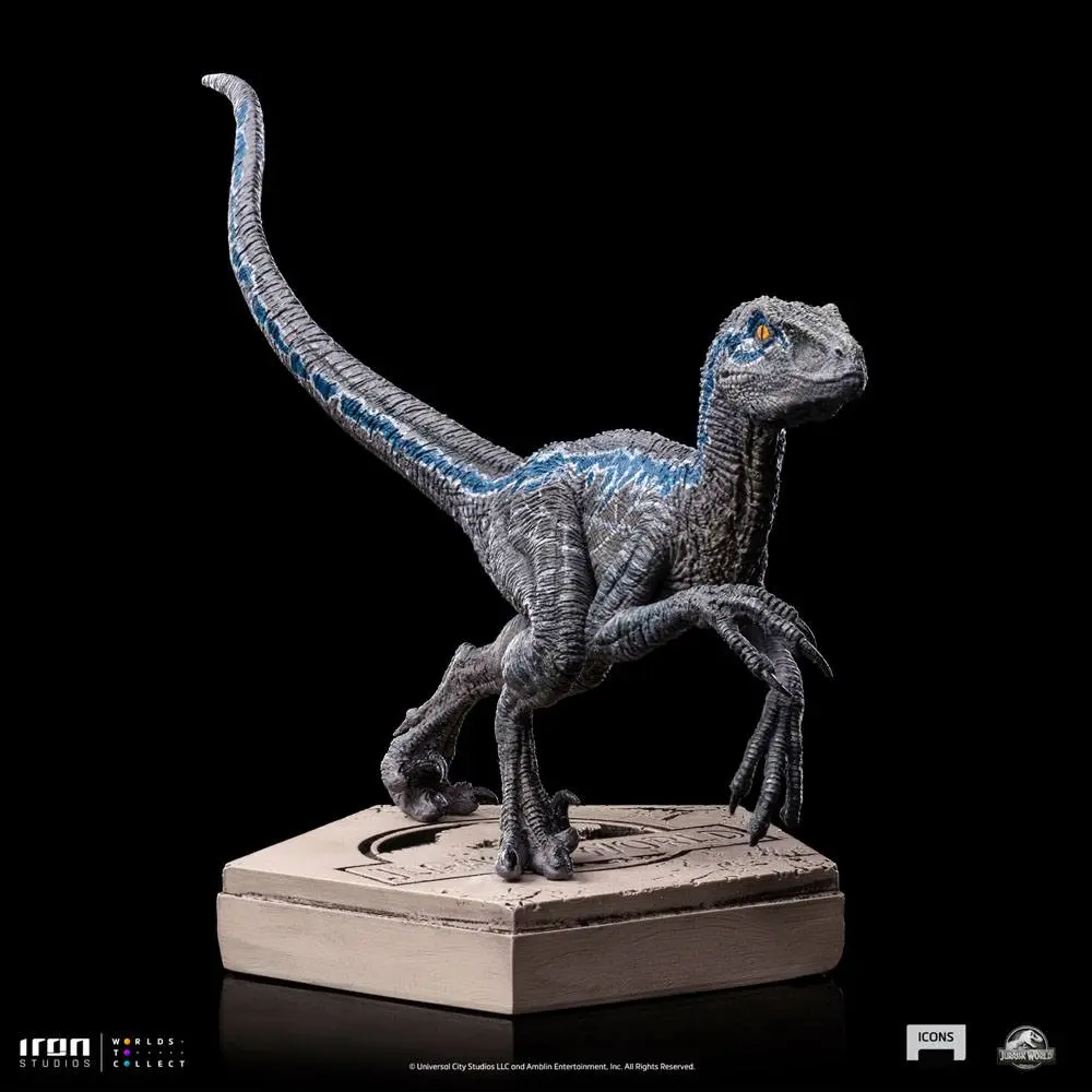 Jurassic World Icons Velociraptor Blue szobor figura 9 cm termékfotó