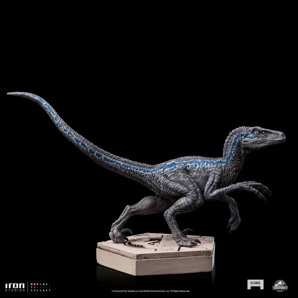 Jurassic World Icons Velociraptor Blue szobor figura 9 cm termékfotó