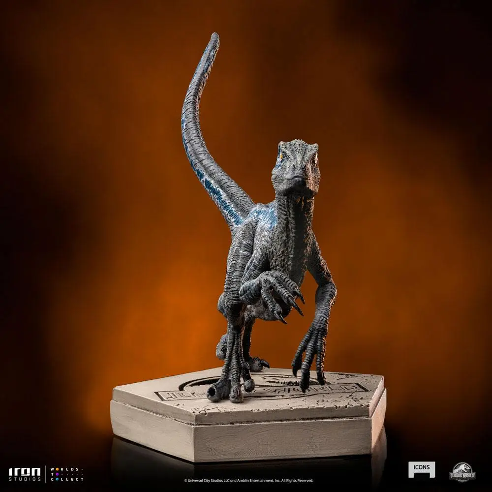 Jurassic World Icons Velociraptor Blue szobor figura 9 cm termékfotó