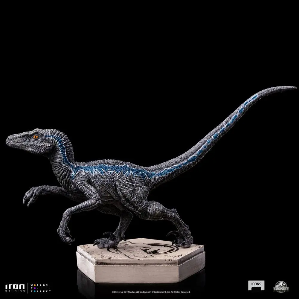 Jurassic World Icons Velociraptor Blue szobor figura 9 cm termékfotó