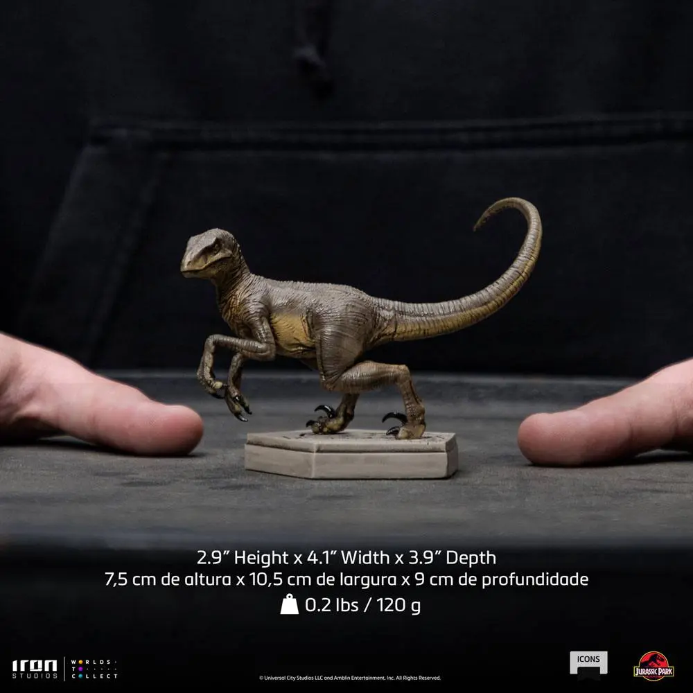 Jurassic World Icons Velociraptor C szobor figura 7 cm termékfotó