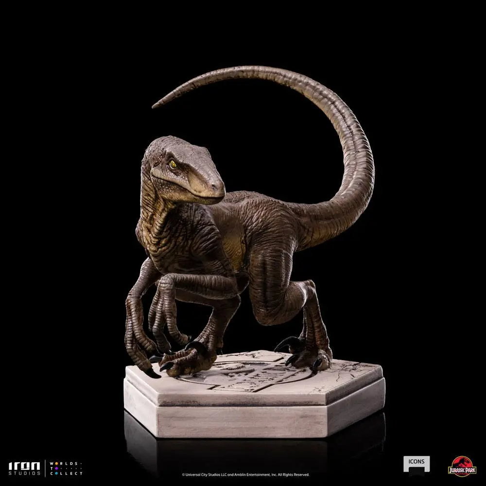 Jurassic World Icons Velociraptor C szobor figura 7 cm termékfotó
