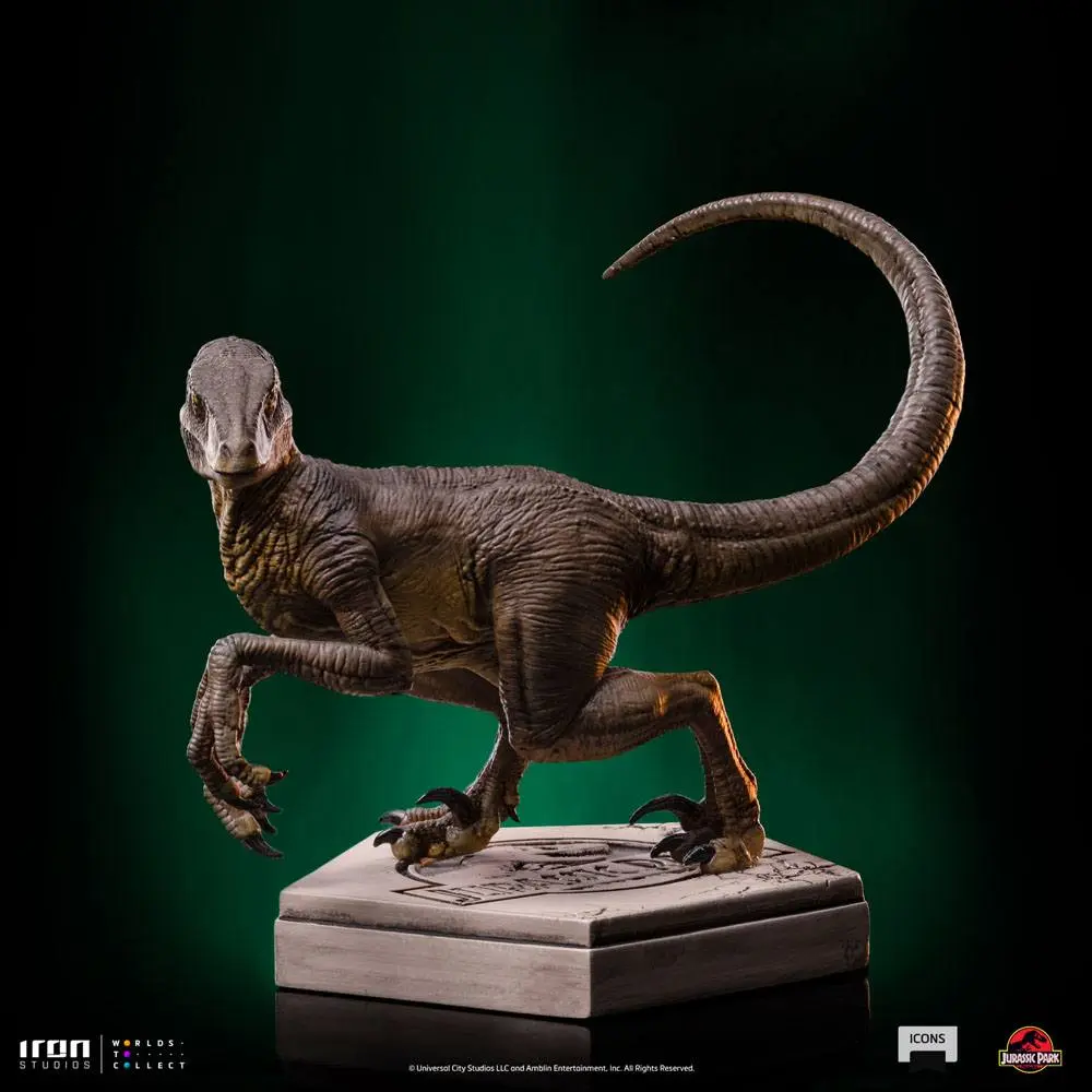 Jurassic World Icons Velociraptor C szobor figura 7 cm termékfotó