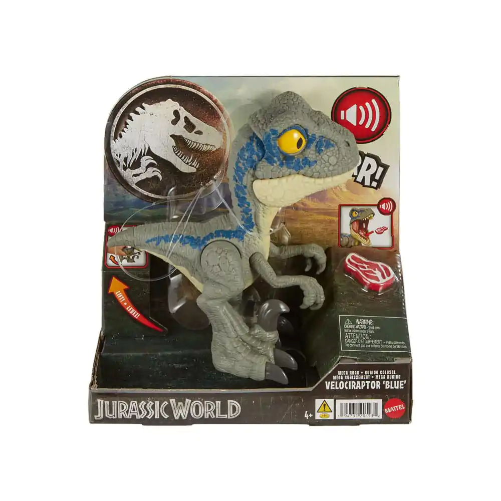 Jurassic World Mega Roar Velociraptor Blue akciófigura termékfotó