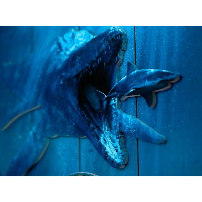 Jurassic World Mossasaurus Woodart 3D fa anyagú poszter festmény termékfotó