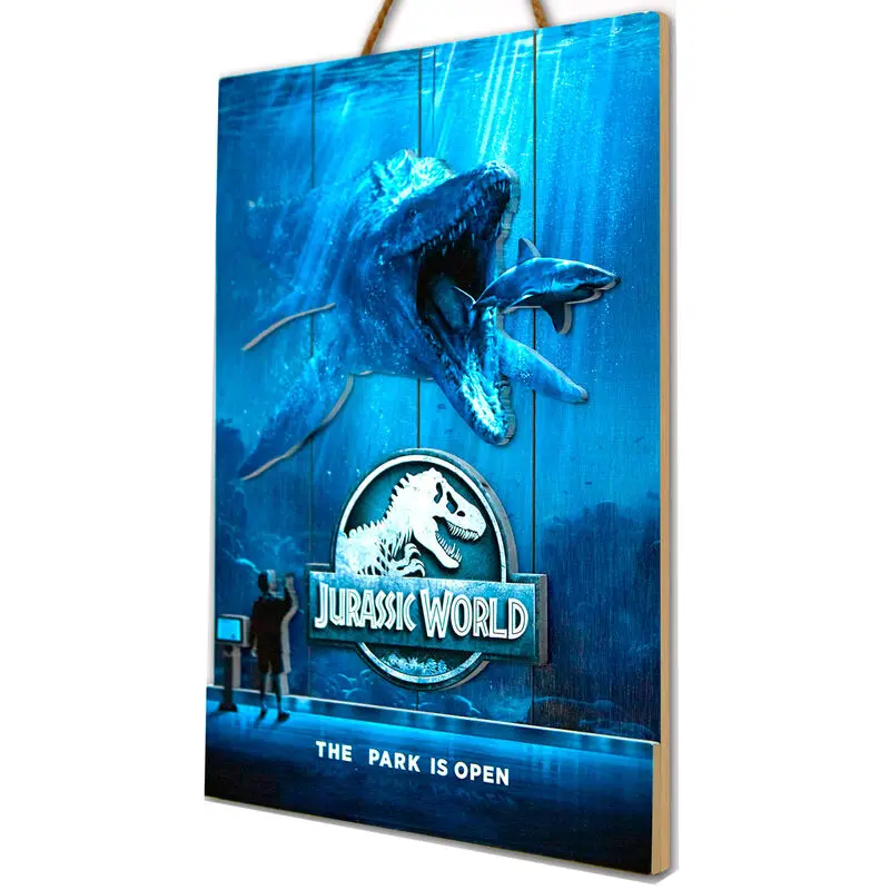 Jurassic World Mossasaurus Woodart 3D fa anyagú poszter festmény termékfotó