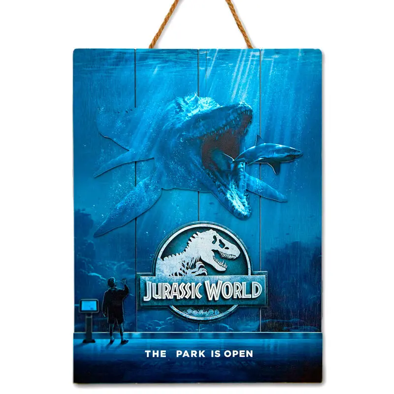 Jurassic World Mossasaurus Woodart 3D fa anyagú poszter festmény termékfotó