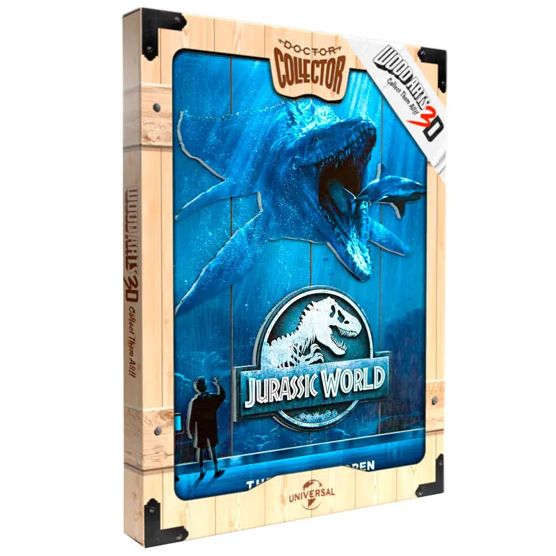 Jurassic World Mossasaurus Woodart 3D fa anyagú poszter festmény termékfotó