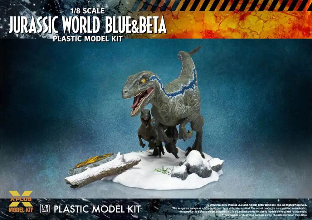 Jurassic World Műanyag modell készlet 1/8 Dominion Velociraptor Blue &amp; Beta 40 cm termékfotó