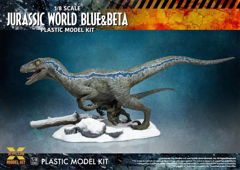 Jurassic World Műanyag modell készlet 1/8 Dominion Velociraptor Blue &amp; Beta 40 cm termékfotó