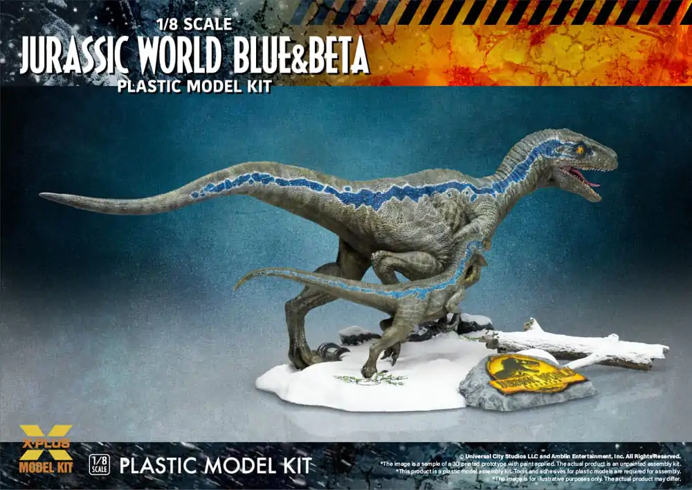 Jurassic World Műanyag modell készlet 1/8 Dominion Velociraptor Blue &amp; Beta 40 cm termékfotó