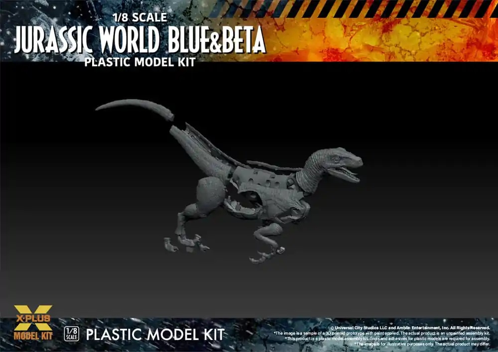 Jurassic World Műanyag modell készlet 1/8 Dominion Velociraptor Blue &amp; Beta 40 cm termékfotó