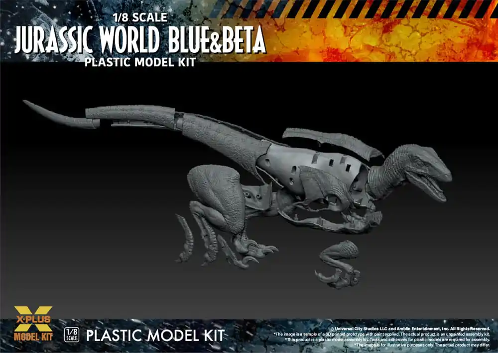 Jurassic World Műanyag modell készlet 1/8 Dominion Velociraptor Blue &amp; Beta 40 cm termékfotó