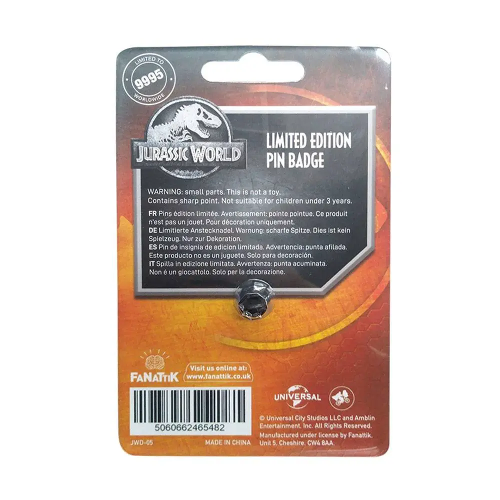 Jurassic World Raptor kitűző termékfotó
