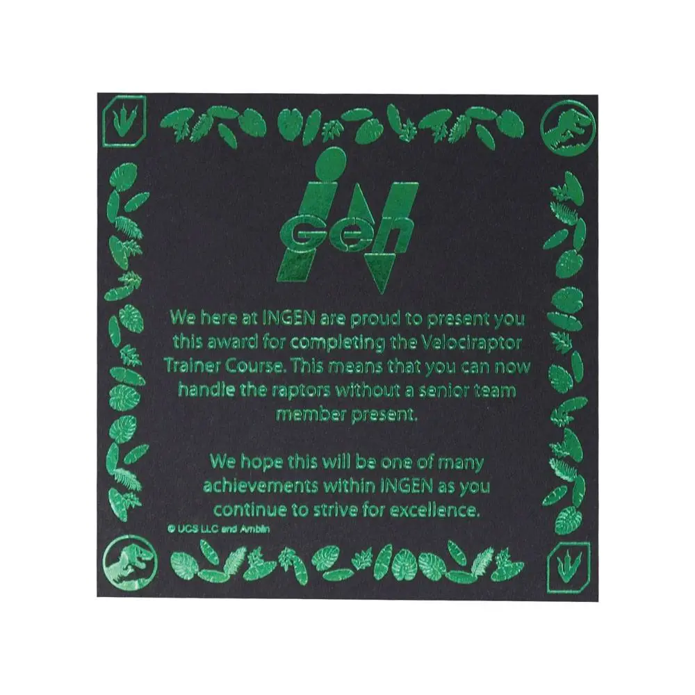 Jurassic World Raptor Training Commendation kitűző csomag Limitált kiadás termékfotó