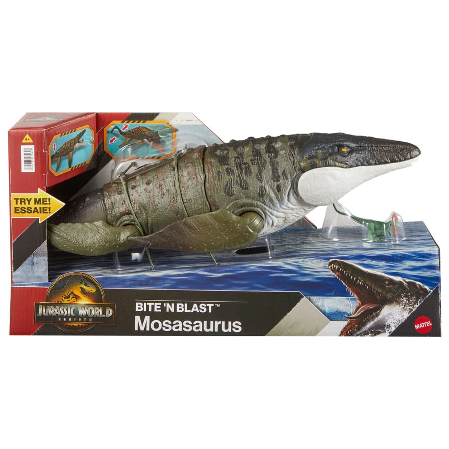 Jurassic World: Rebirth Bite 'n Blast Mosasaurus akciófigura 65 cm termékfotó